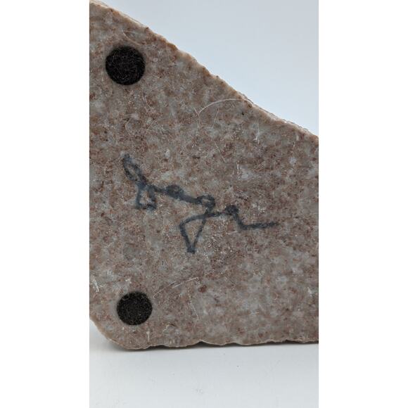 Maigon Daga Ceramic Bear Sculpture on Granite Base 6\